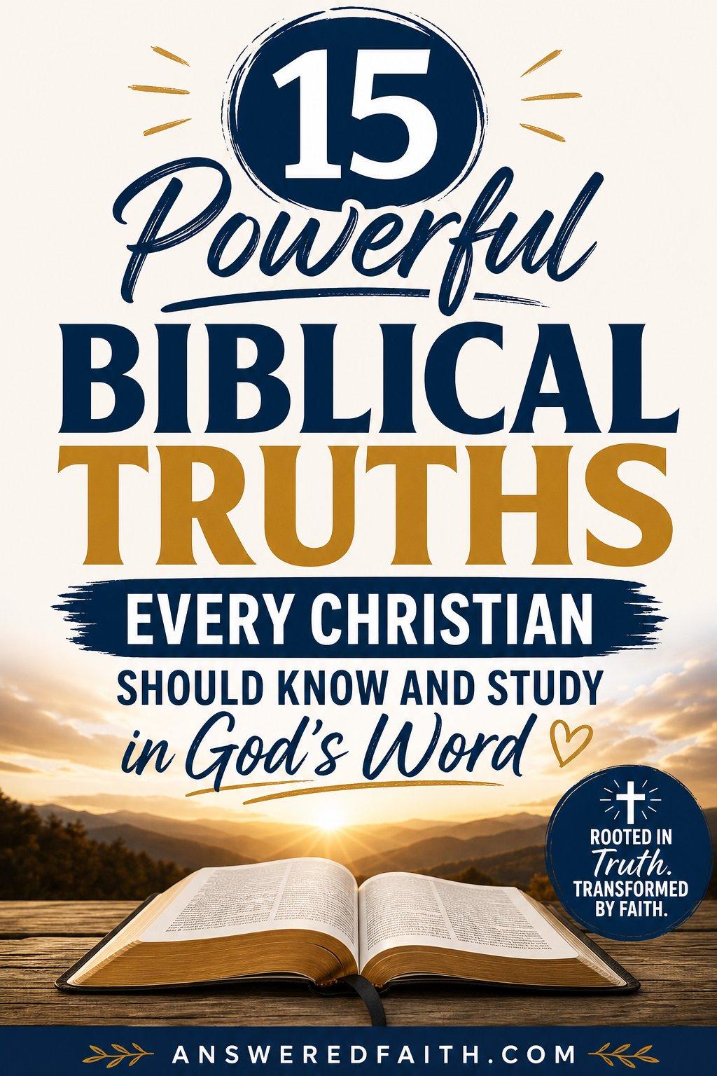 15 Powerful Biblical Truths Every Christian Should Know and Study in God's Word