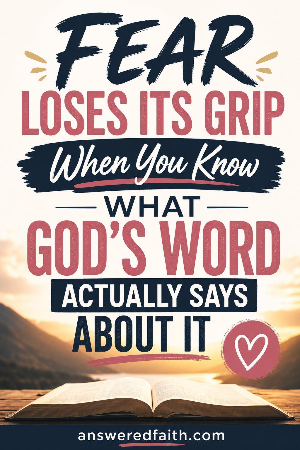 Fear Loses Its Grip When You Know What God's Word Actually Says About It