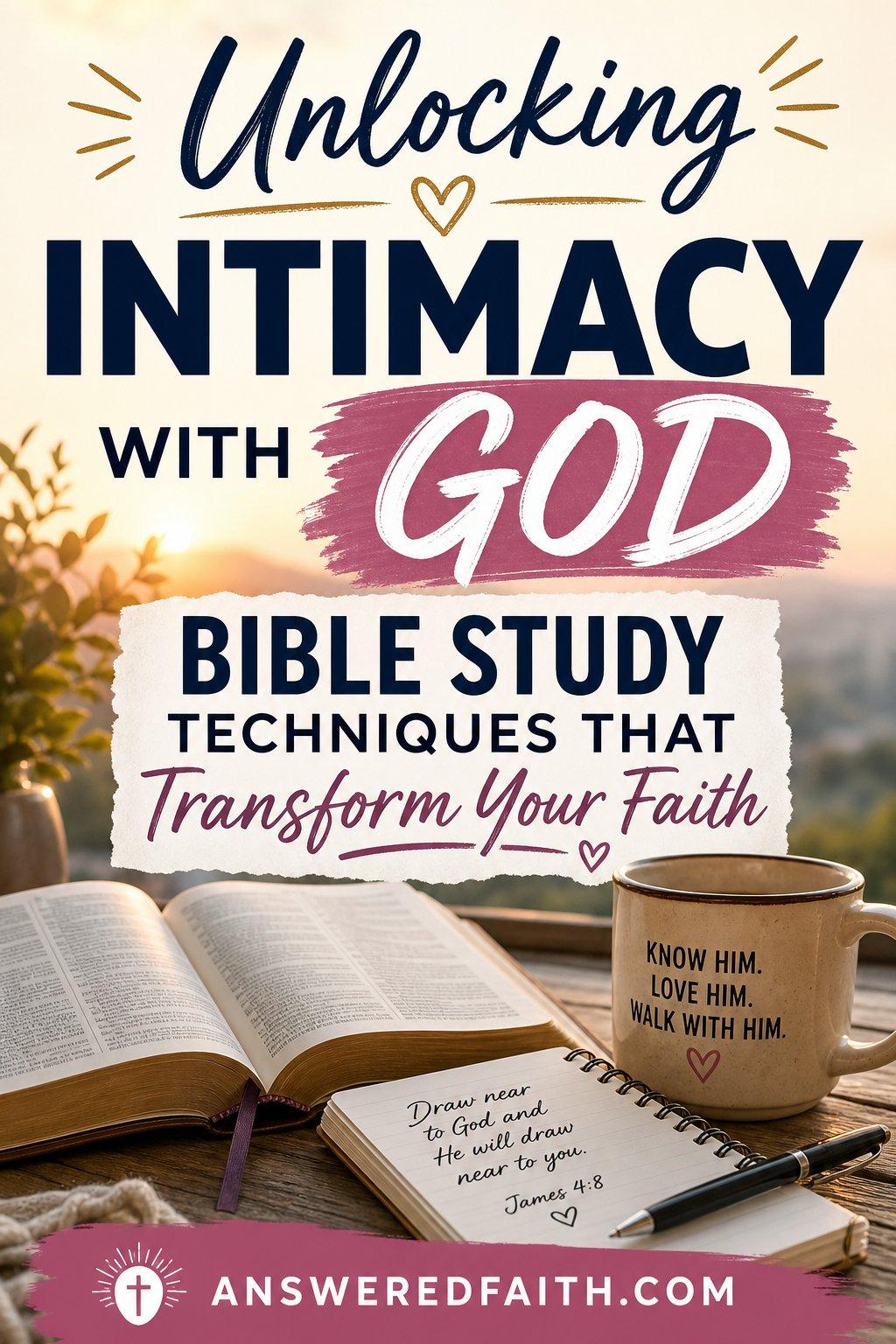 Unlocking Intimacy With God Bible Study Techniques That Transform Your Faith