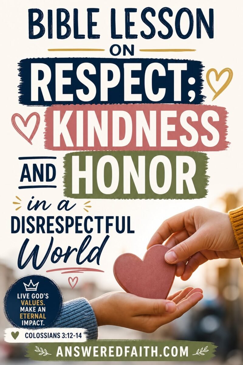 Bible Lesson on Respect Kindness and Honor in a Disrespectful World