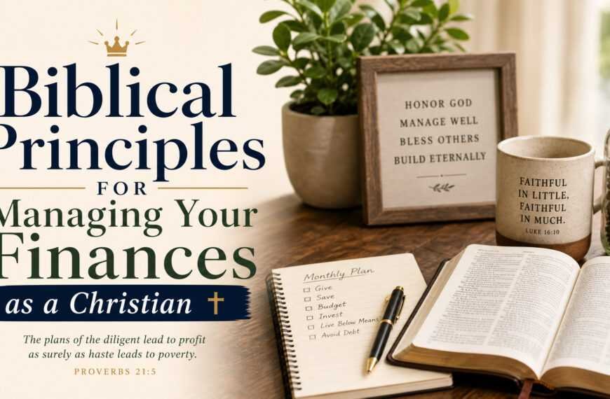 Biblical Principles for Managing Your Finances as a Christian f