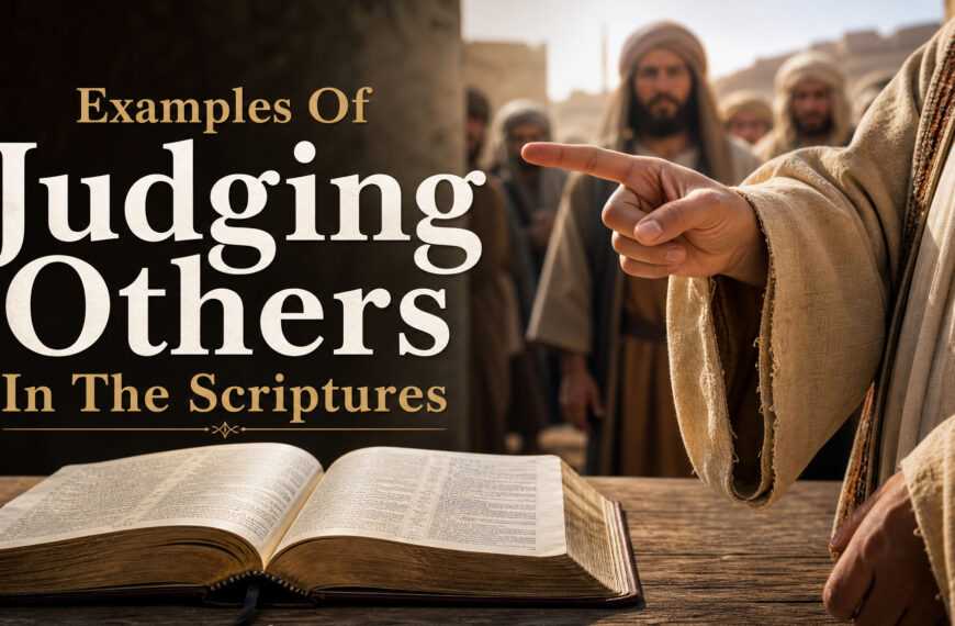 Examples Of Judging Others In The Scriptures