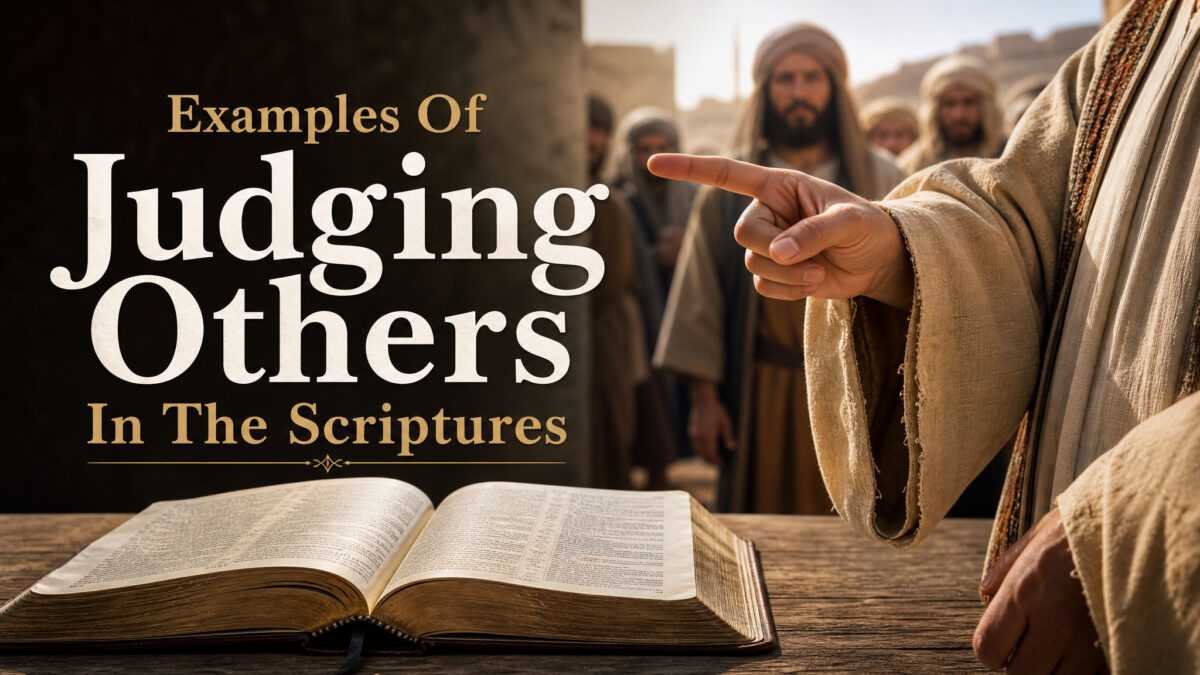Examples Of Judging Others In The Scriptures