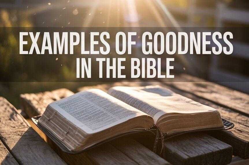 biblical examples of goodness