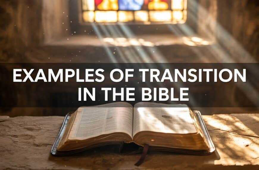 biblical examples of transitions