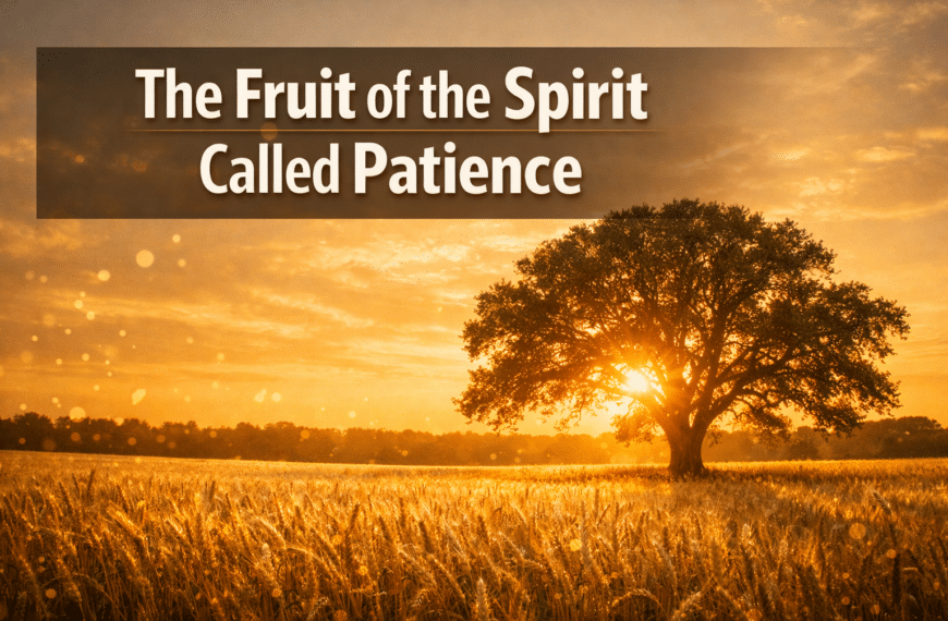 The Fruit of the Spirit Called Patience: How God Grows What You Cannot Rush