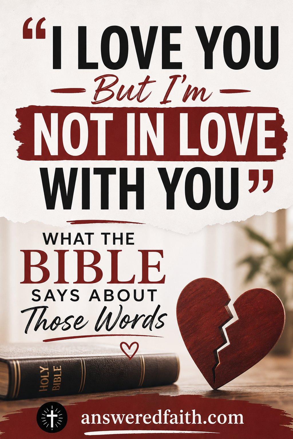 I Love You But I'm Not In Love With You — What the Bible Says About Those Words