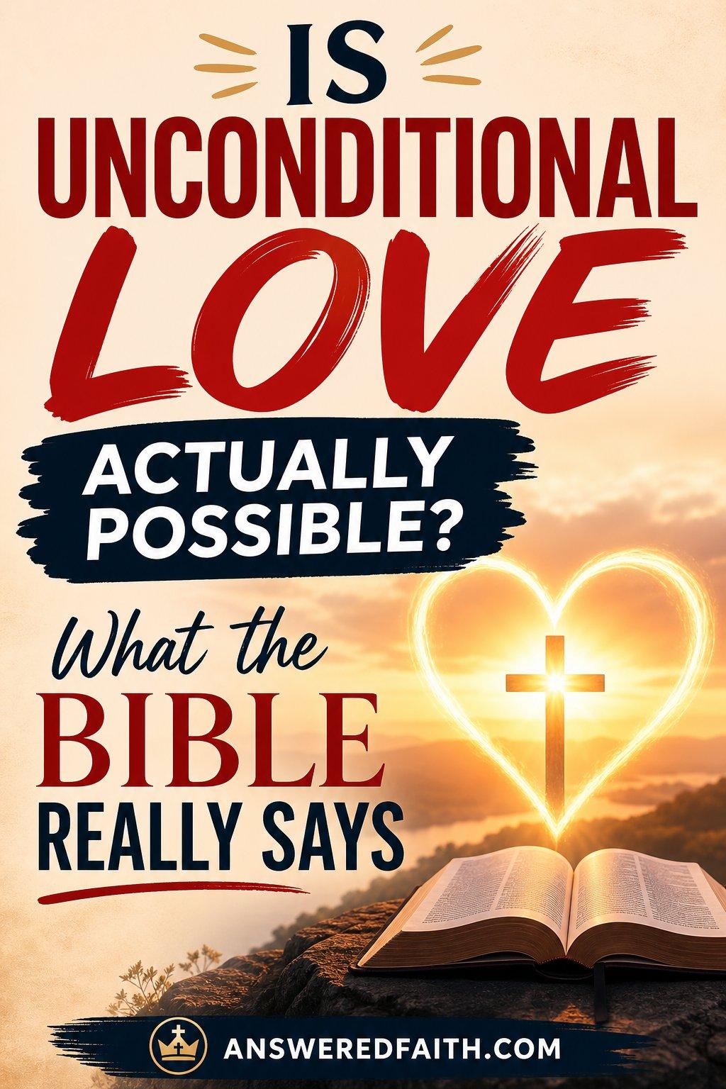 Is Unconditional Love Actually Possible What the Bible Really Says