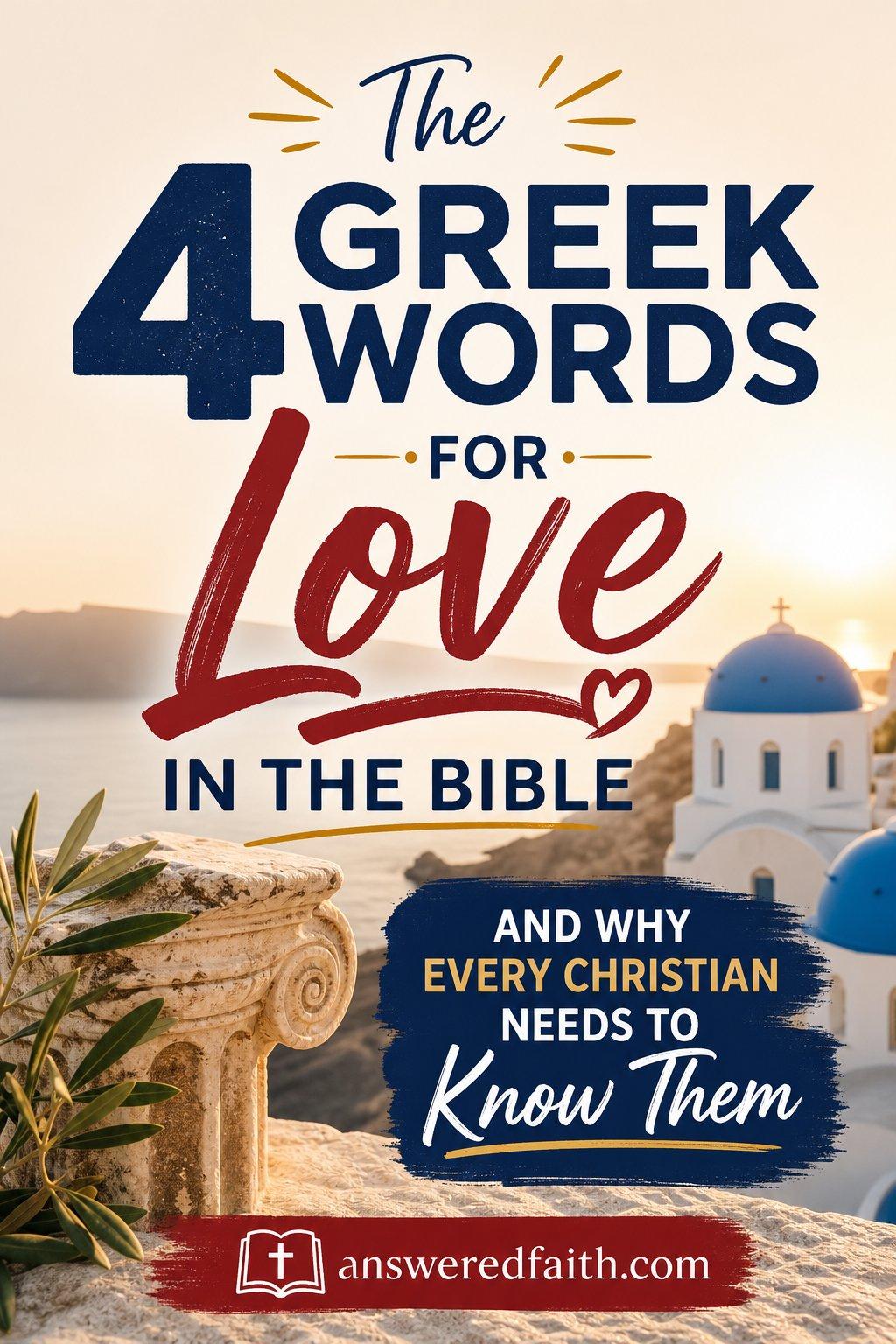 The 4 Greek Words for Love in the Bible — And Why Every Christian Needs to Know Them