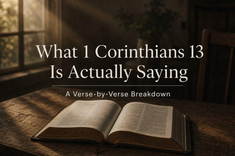 What 1 Corinthians 13 Is Actually Saying (Verse-by-Verse Breakdown)
