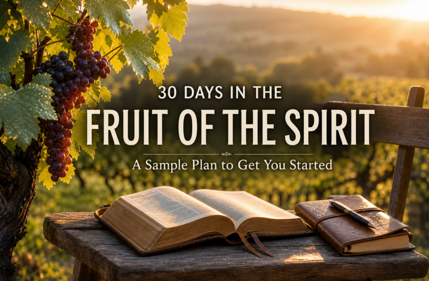 30 Days in the Fruit of the Spirit: A Sample Plan to Get You Started
