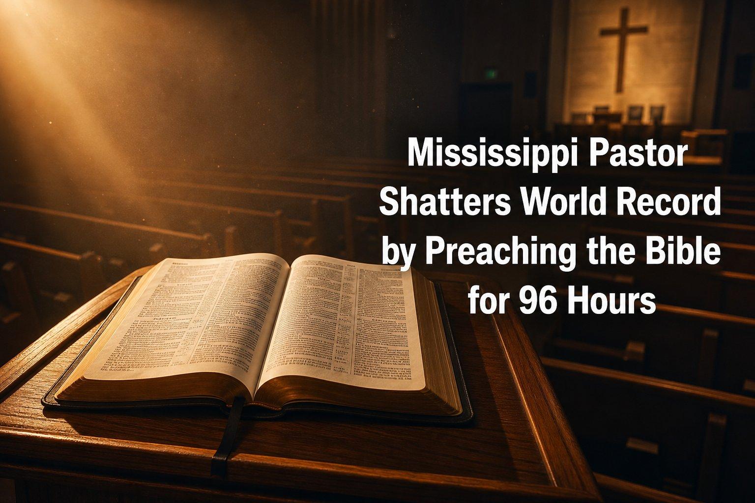 Mississippi Pastor Shatters World Record by Preaching the Entire Bible for 96 Hours
