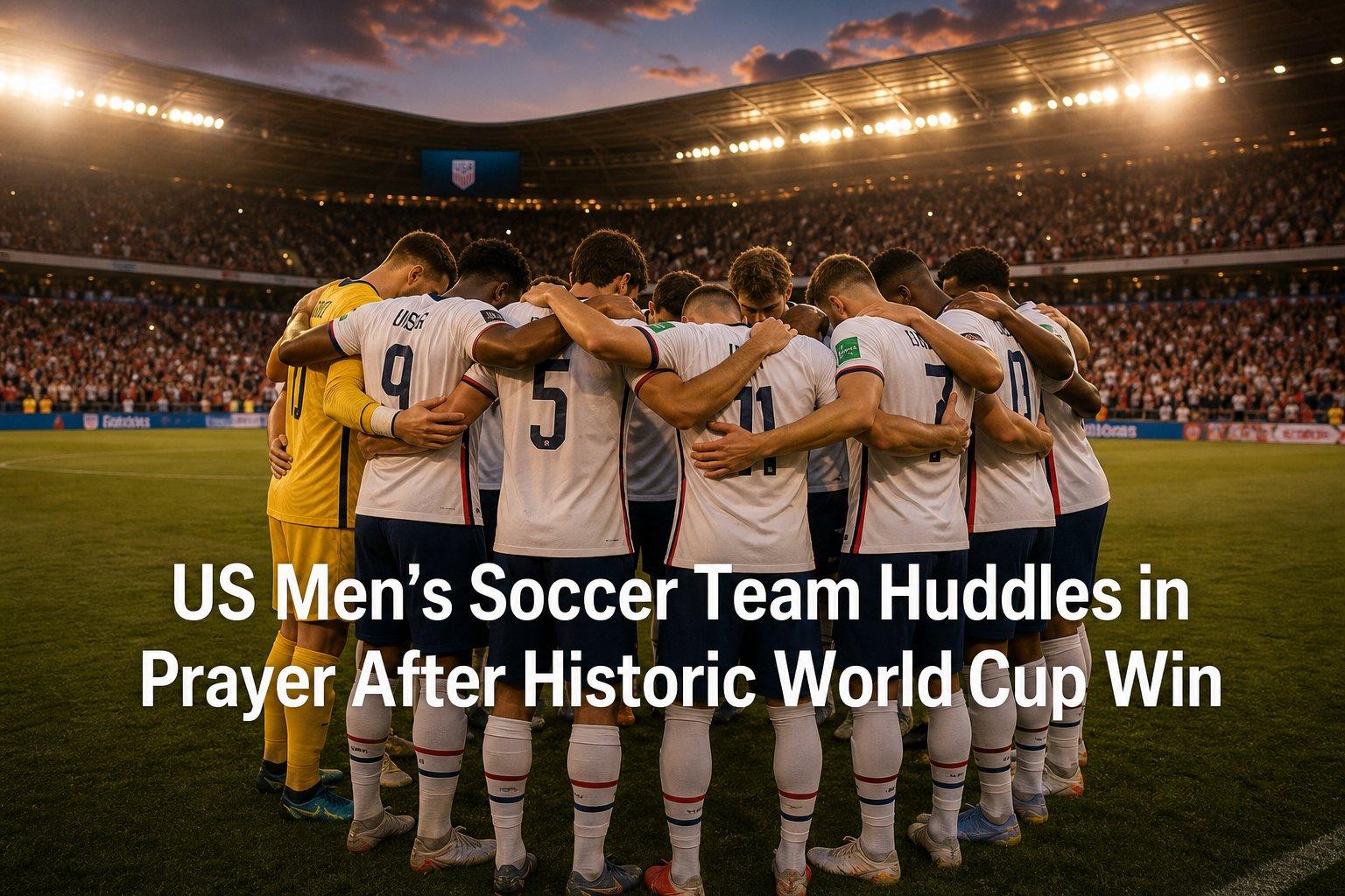 US Men's Soccer Team Huddles in Prayer After Historic World Cup Win