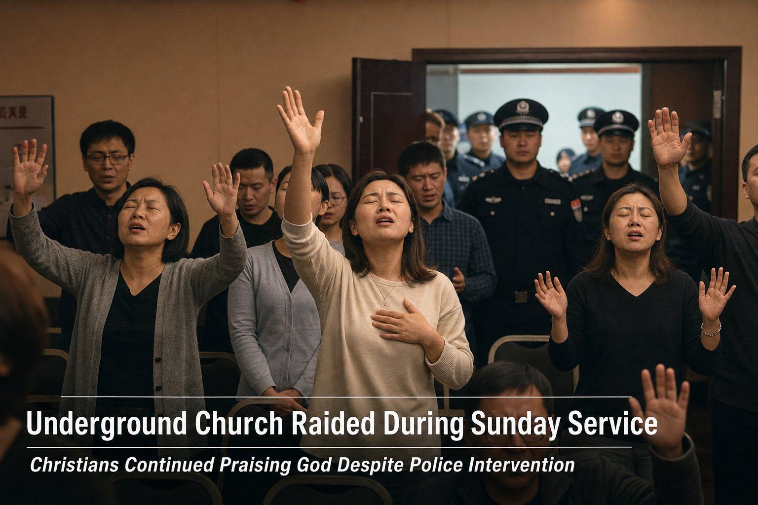 Underground Church Raided During Sunday Service as Christians Continued Praising God