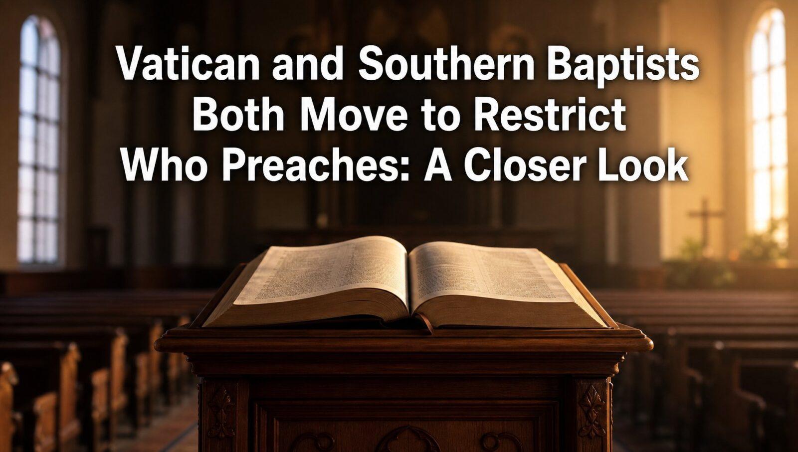 Vatican and Southern Baptists Both Move to Restrict Who Preaches