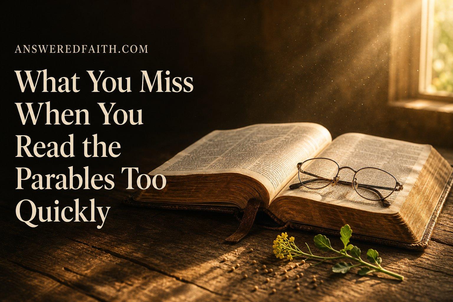What You Miss When You Read the Parables Too Quickly