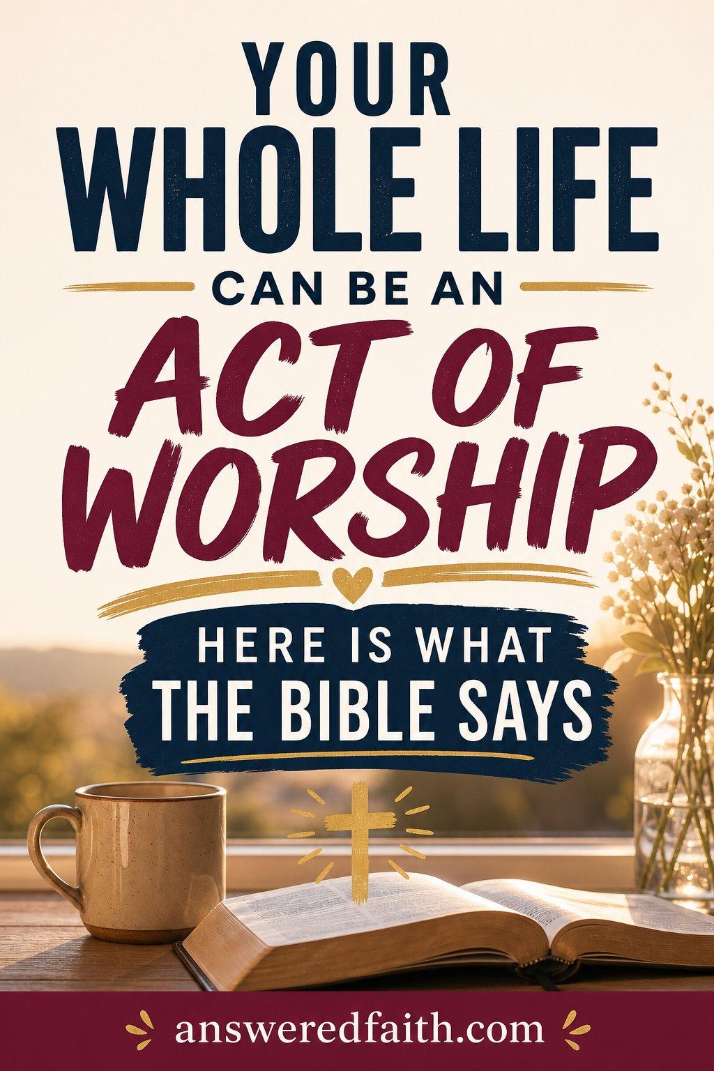 Your Whole Life Can Be an Act of Worship — Here Is What the Bible Says