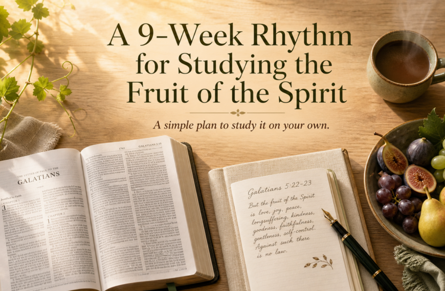 A 9 Week Rhythm for Studying the Fruit of the Spirit — a simple plan to study