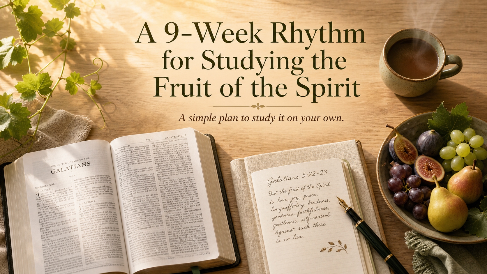 A 9 Week Rhythm for Studying the Fruit of the Spirit — a simple plan to study
