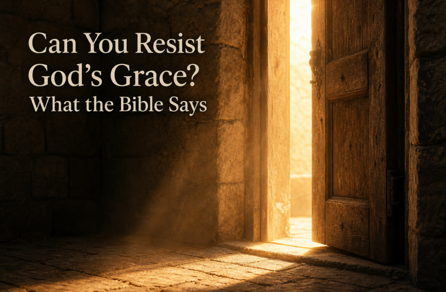 Can You Resist God's Grace? What the Bible Says — ancient wooden door ajar with