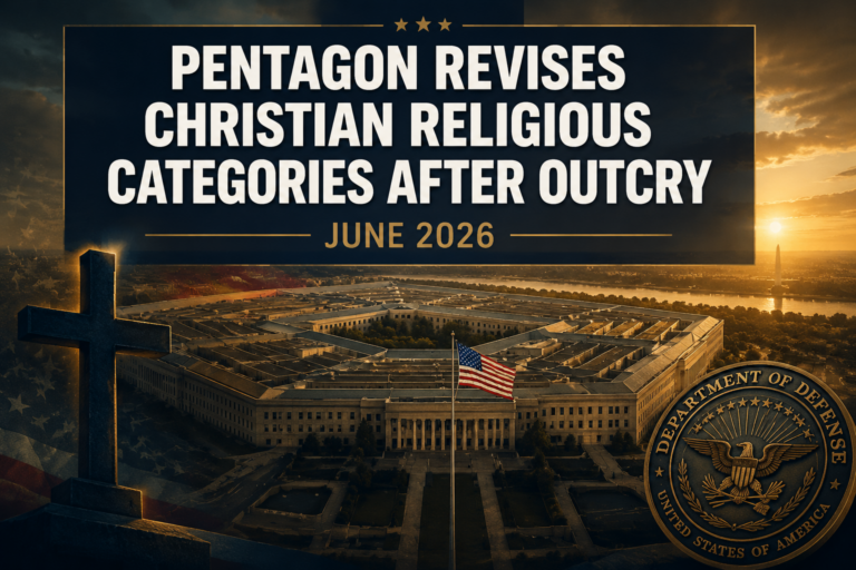 Pentagon Revises Christian Religious Categories After Outcry (June 2026)