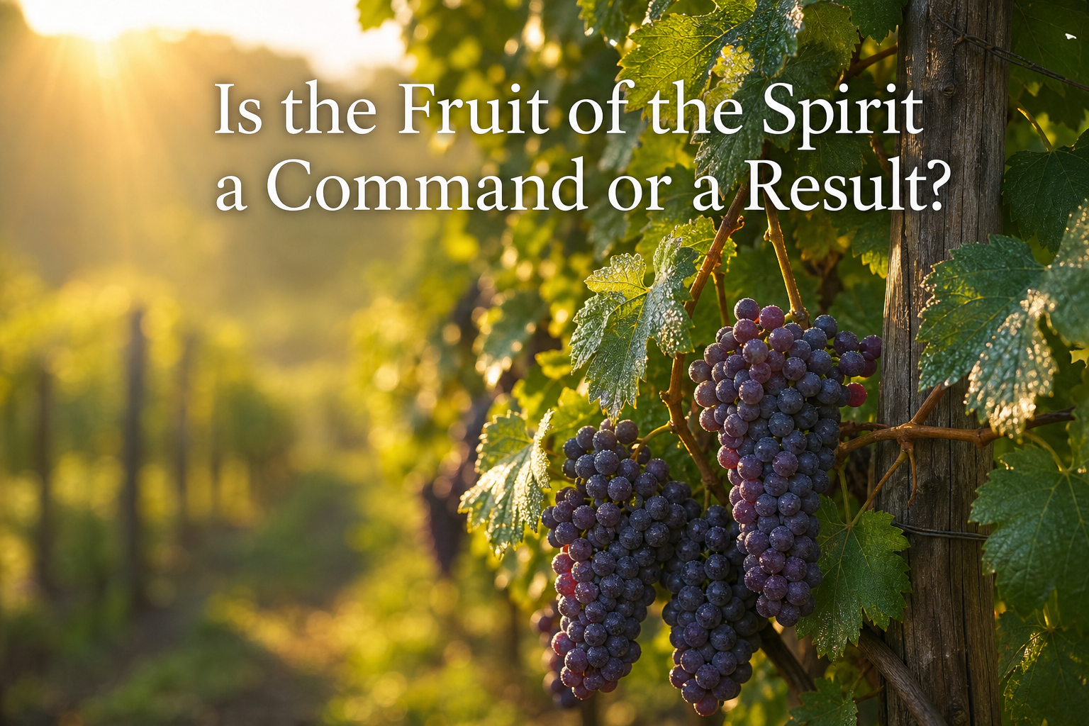 Is the Fruit of the Spirit a Command or a Result?