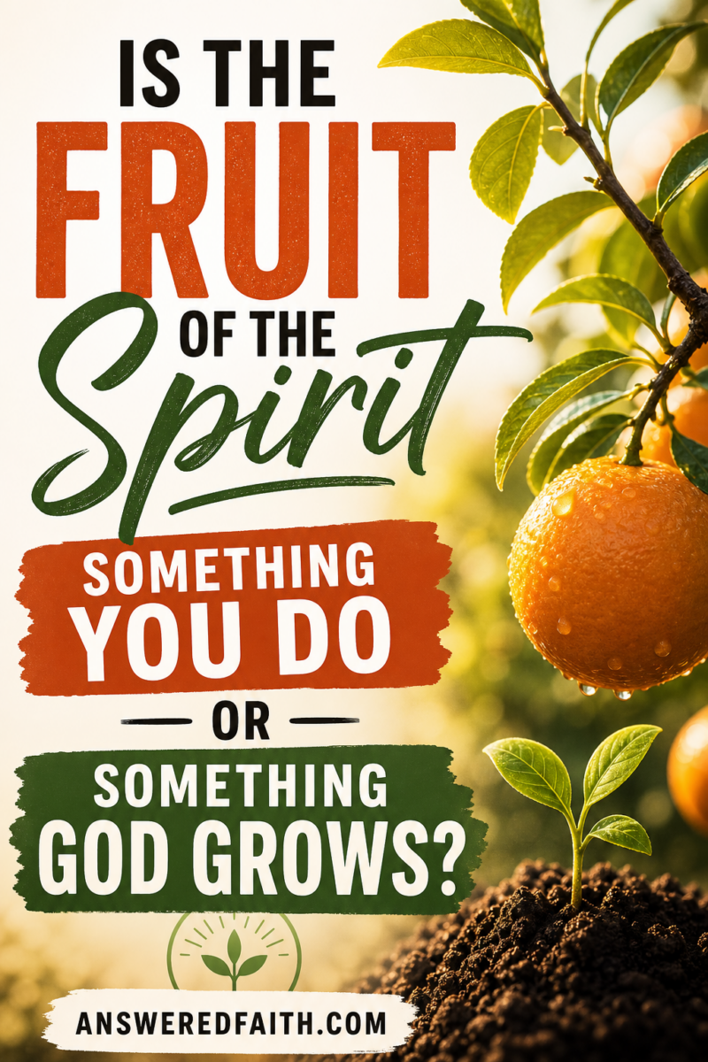 Is the Fruit of the Spirit something you do or something God grows? —