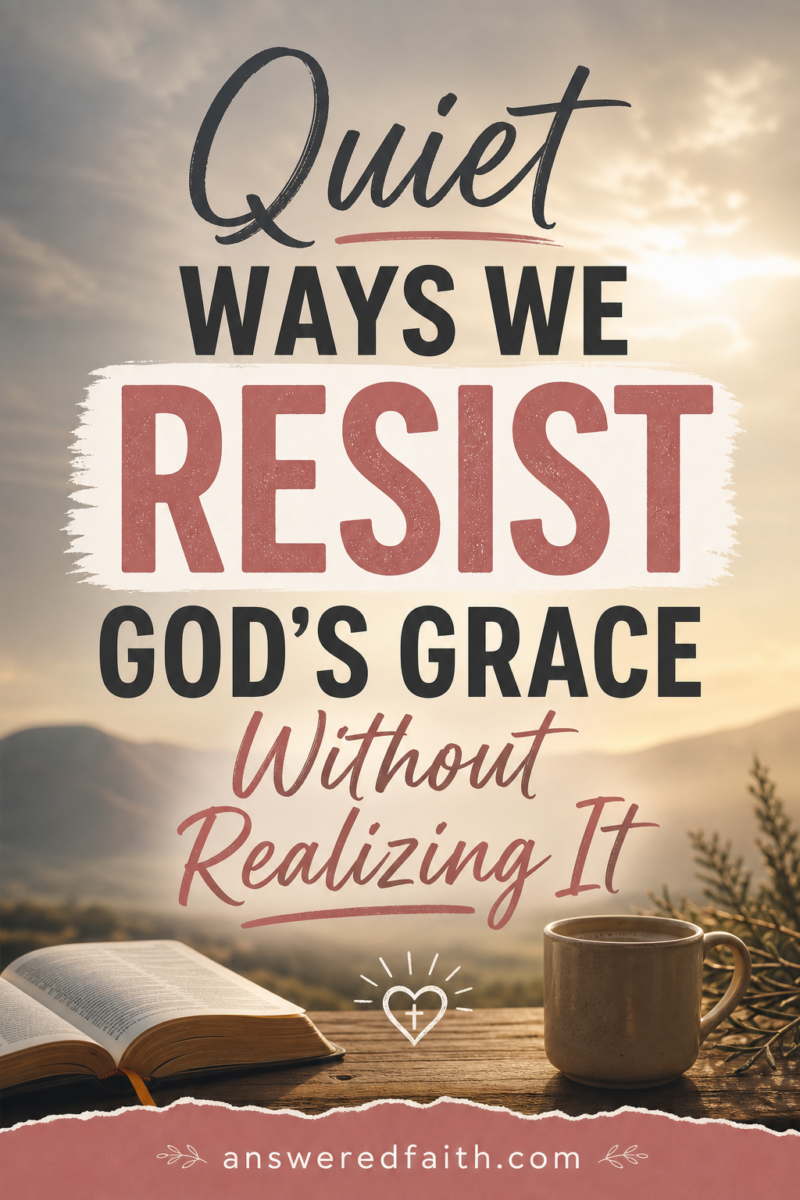 Quiet Ways We Resist God's Grace Without Realizing It — answeredfaith.com, with