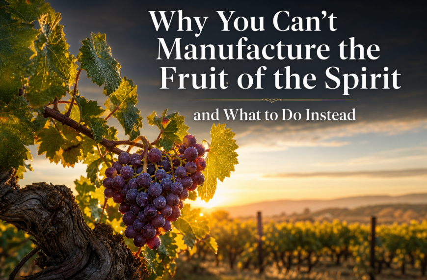 Why You Can't Manufacture the Fruit of the Spirit and What to Do Instead