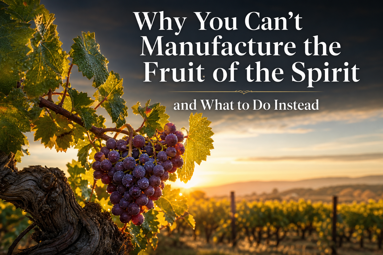 Why You Can't Manufacture the Fruit of the Spirit and What to Do Instead